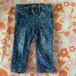Cat & Jack heart detail Skinny jeans